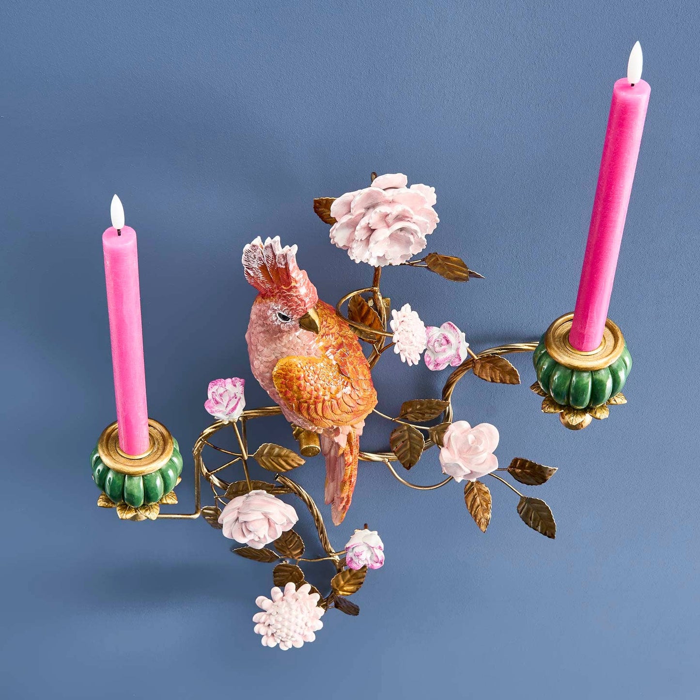 Orange/Gold Parrot Chandelier 39.5 x 12 x 59 cm