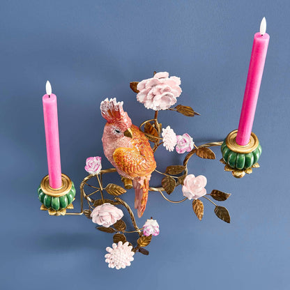 Orange/Gold Parrot Chandelier 39.5 x 12 x 59 cm