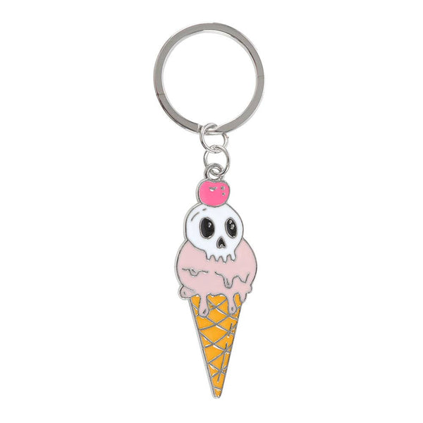 Gothic ice cream cone keychain
