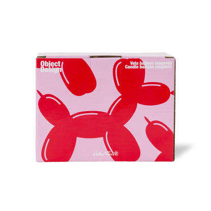 Bougie Chien Ballon Magenta