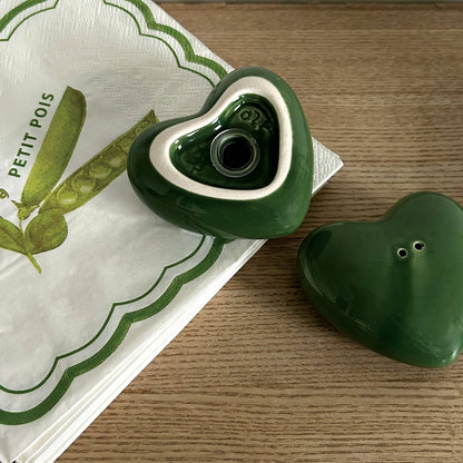 Sel et poivre Cœur vert
