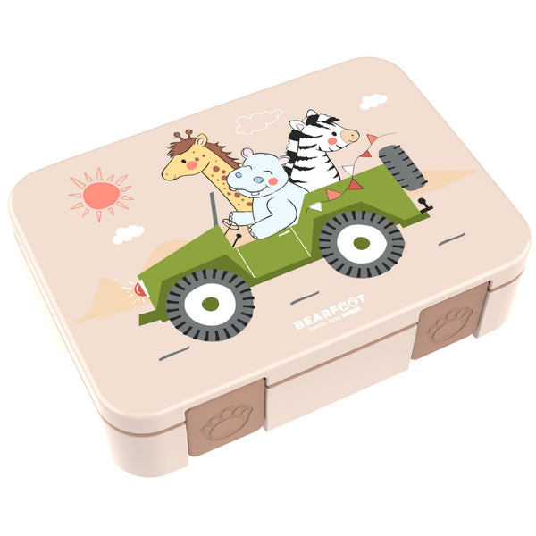 Compartmented Lunch Box, Lightweight & Leak-Proof - Safari Brown
