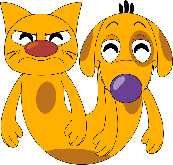 Catdog en peluche (23cm)