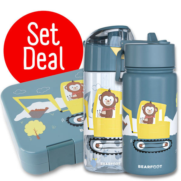 Excavator Bundle - Bento Box M & Water Bottle 450ml & Insulated Bottle 400ml