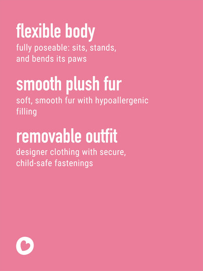 Peluche, Lucky Kitty, Lucky Sophie : Nuit douillette 38 cm 3+
