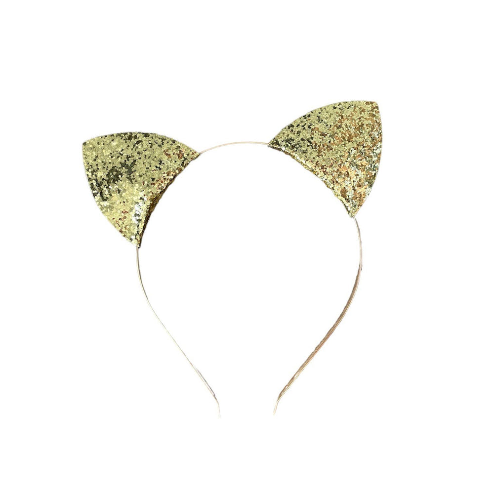 Cerchietto con gatto glitterato