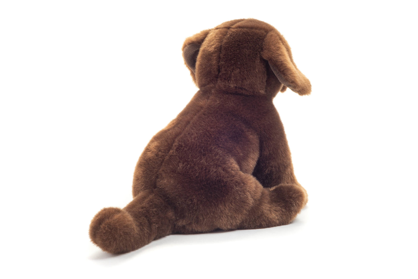 Peluche Labrador assis marron foncé
