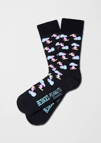 BeSnoopy Néon - Chaussettes 100 % coton biologique: Noir / 41/46