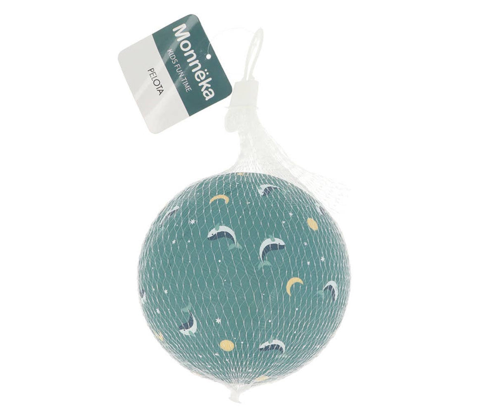 Palla in gomma Monnëka Whale Teal (18 cm)