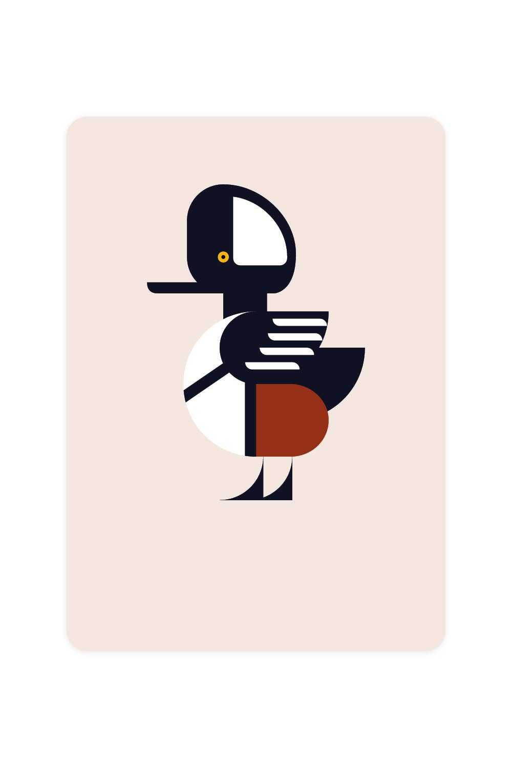 Carte postale avec Sawbill cocarde