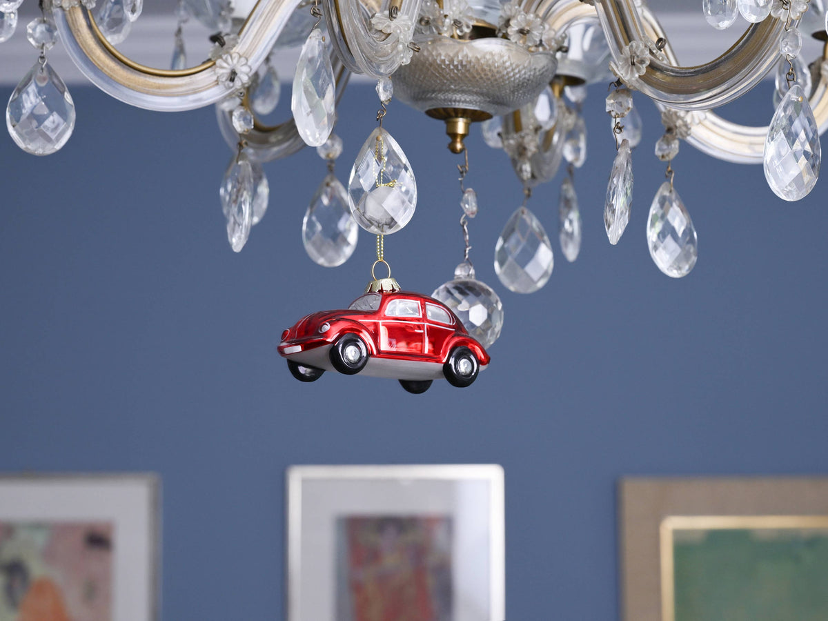 Decorazione natalizia a forma di Maggiolino VW rosso