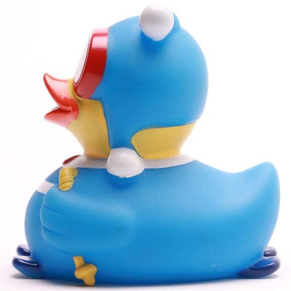 Blue Skiing Duck