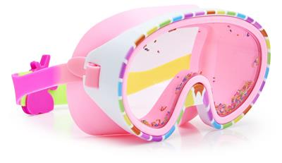 Bling2o MASQUE DE NATATION: SPRINKLE - Surprise Arc-en-Ciel, multicolore, silicone, sangle réglable, Protection UV à 100 %, anti-buée, en boîte de rangement transparente, 6+