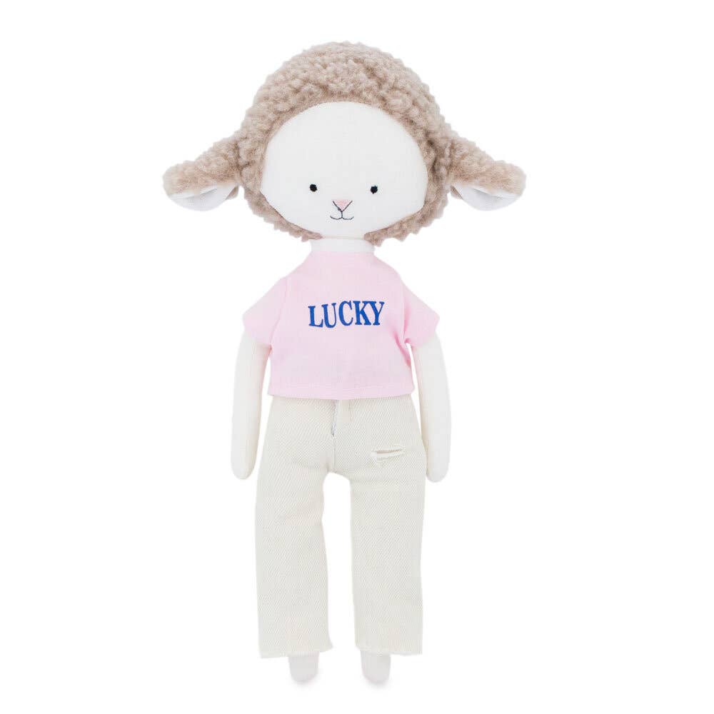 GIFT SET: Zoe the Sheep plush toy with jeans + Mermaid tail