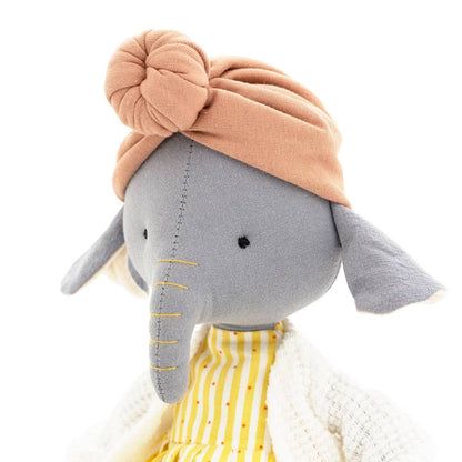 Cotton soft toy Alicia the elephant (30 cm) - 0+