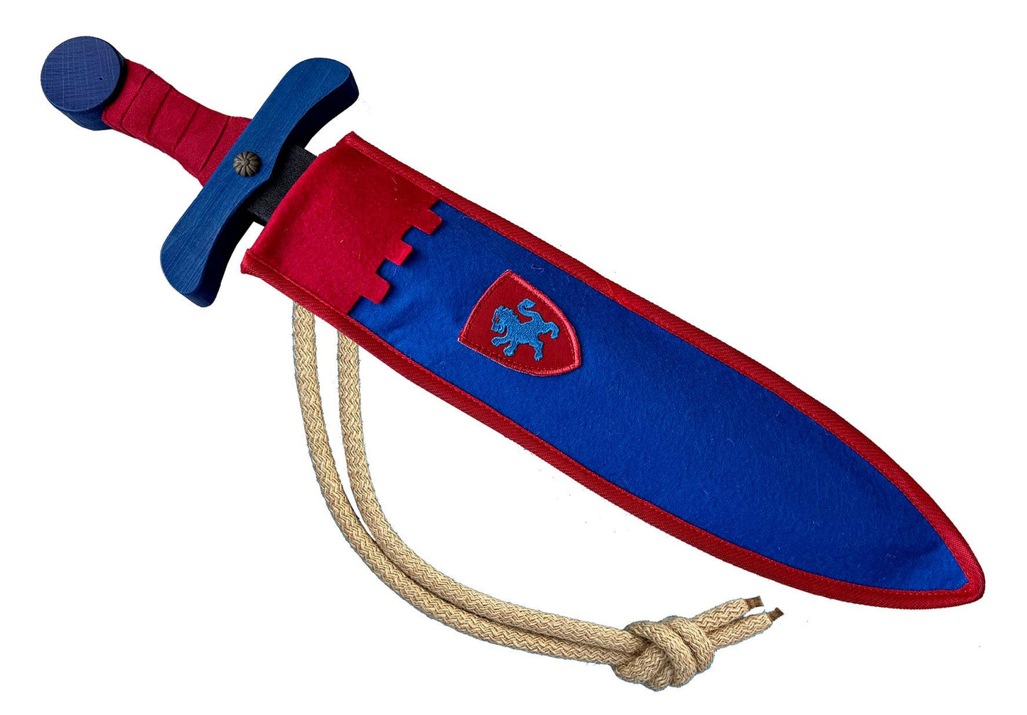 EPÉE SOFTIK BLEUE + POCHETTE LION - KALID MEDIEVAL
