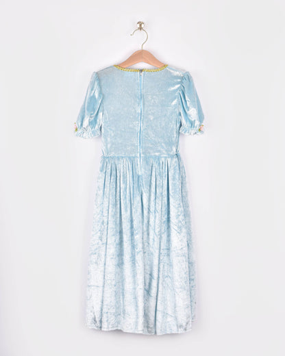 Light blue velvet princess dress 98-104 cm 2-4 years