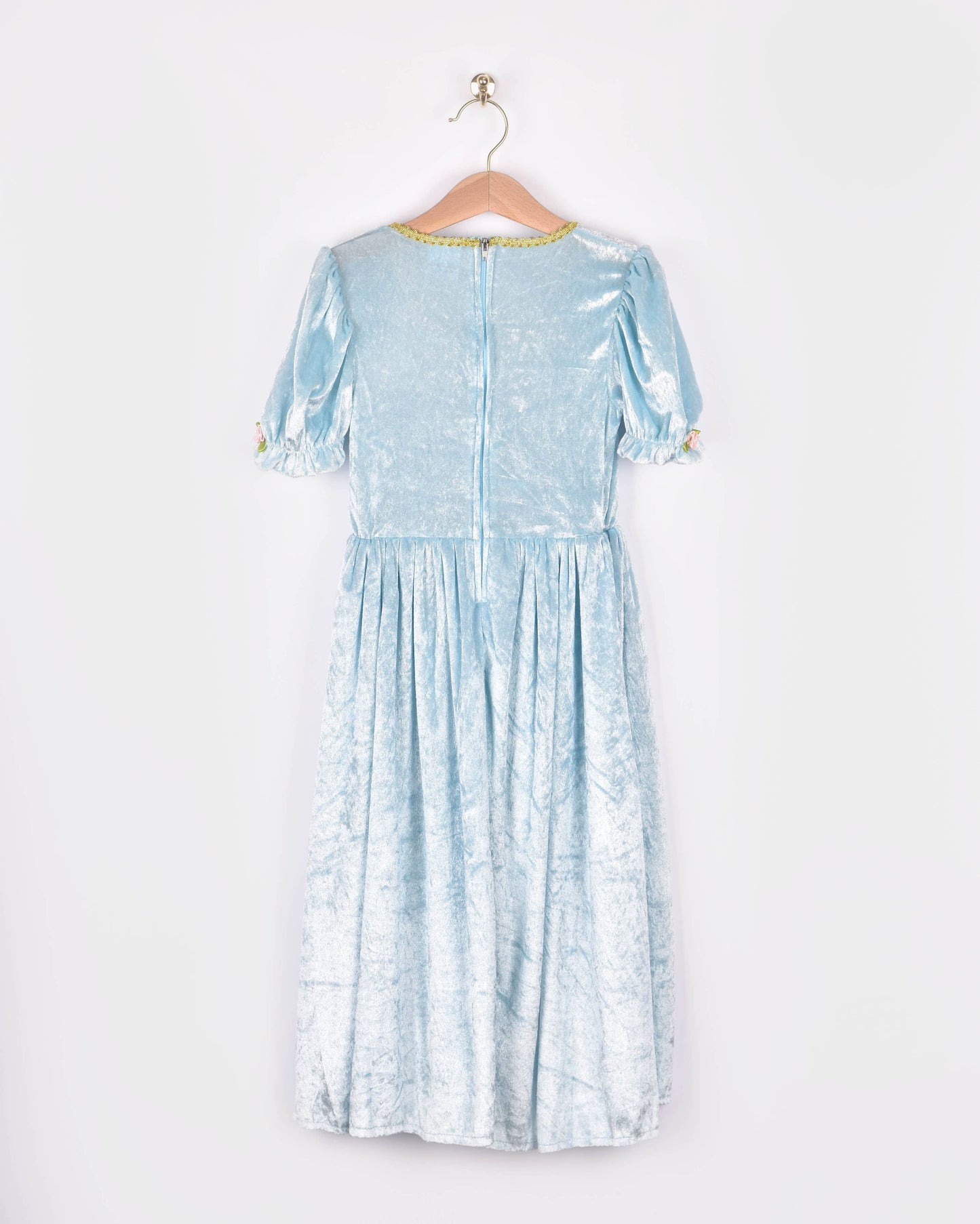 Princess dress in light blue velvet 110-116 cm 4-6 years