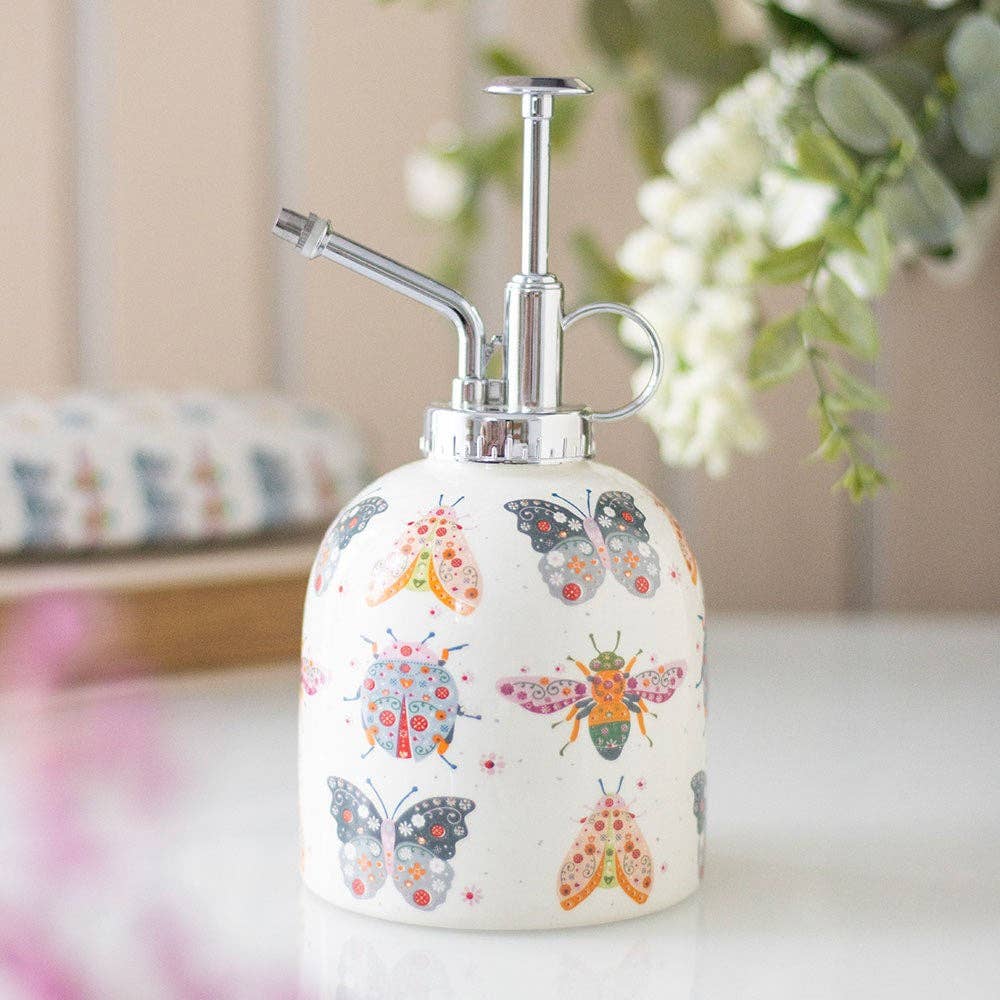 Vaporisateur de Plantes en Céramique à Motif Insectes Floraux