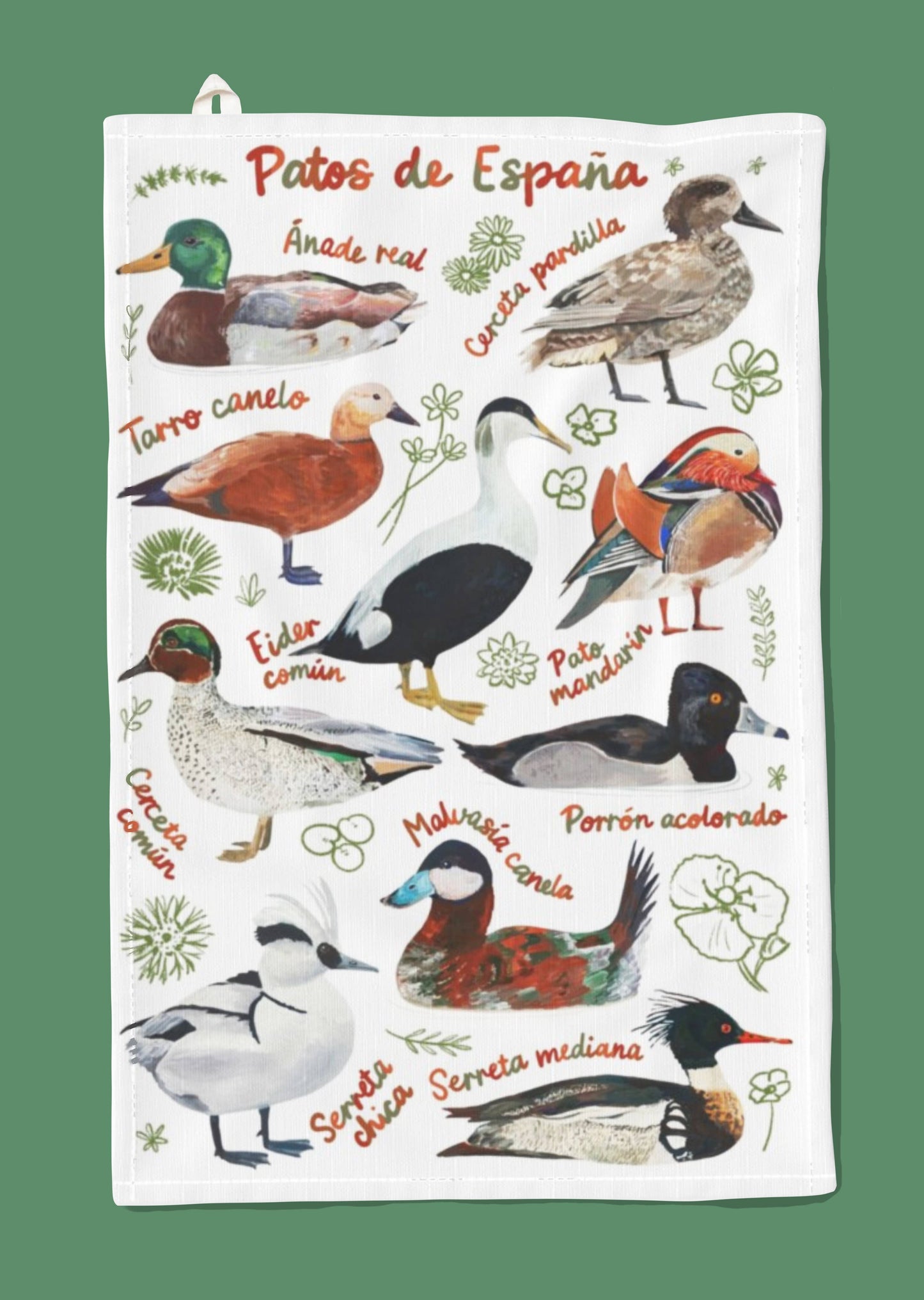 Spanish Ducks Tea Towel