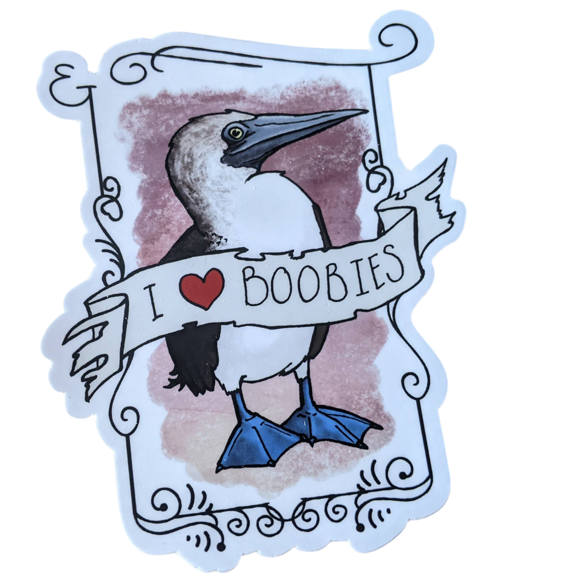 I Love Crazy People Sticker