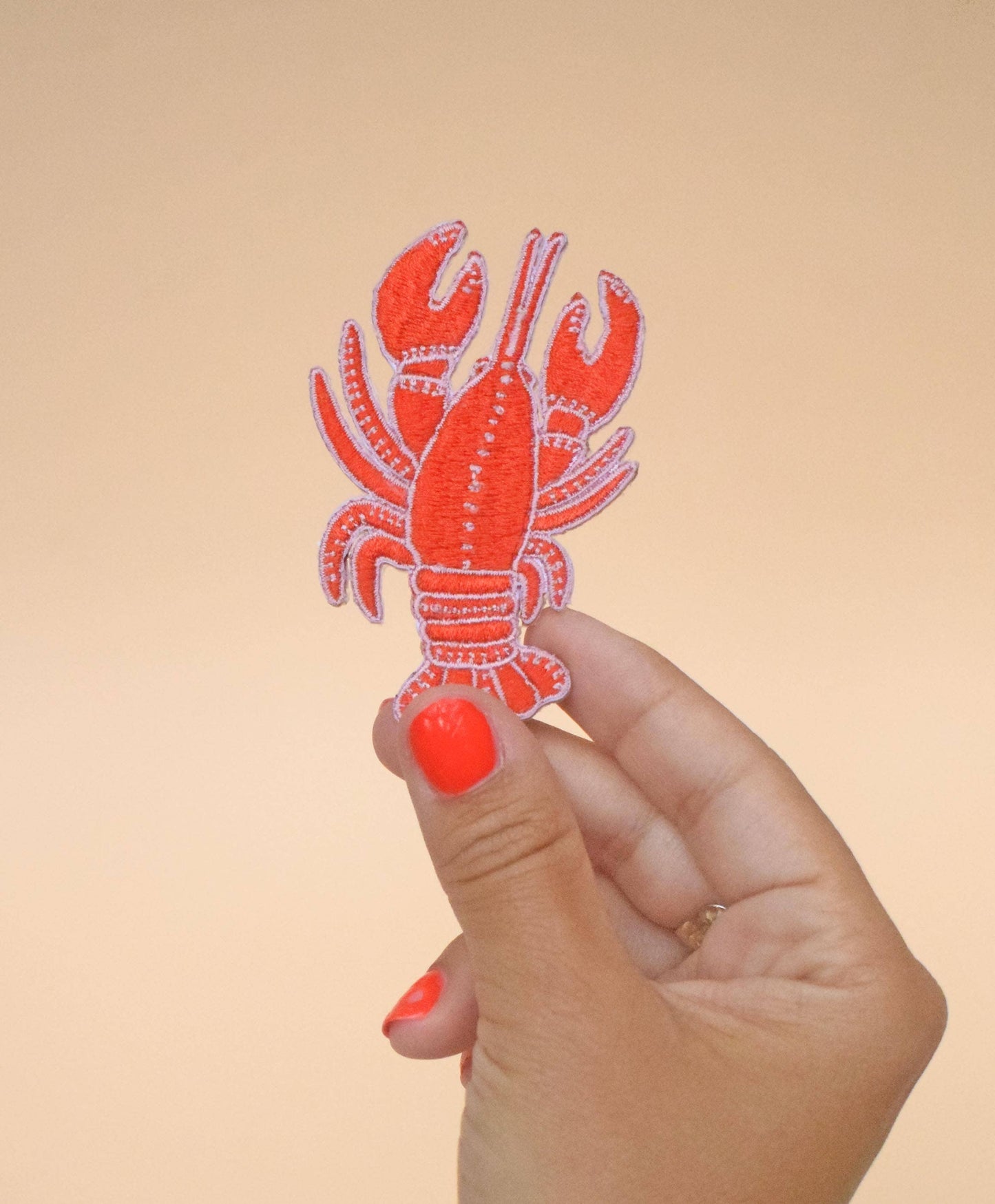 Lobster iron-on patch