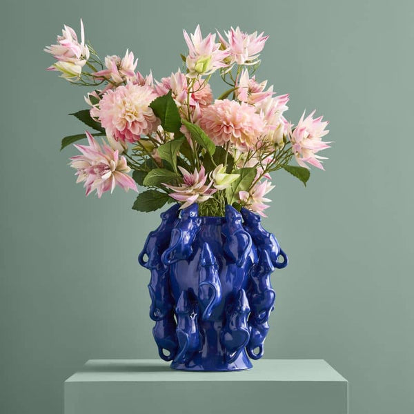 M. Mäuschen vase, cobalt blue stoneware, 23 x 23 x 26 cm