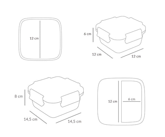 Grande Boîte à Déjeuner Lettres Amusantes