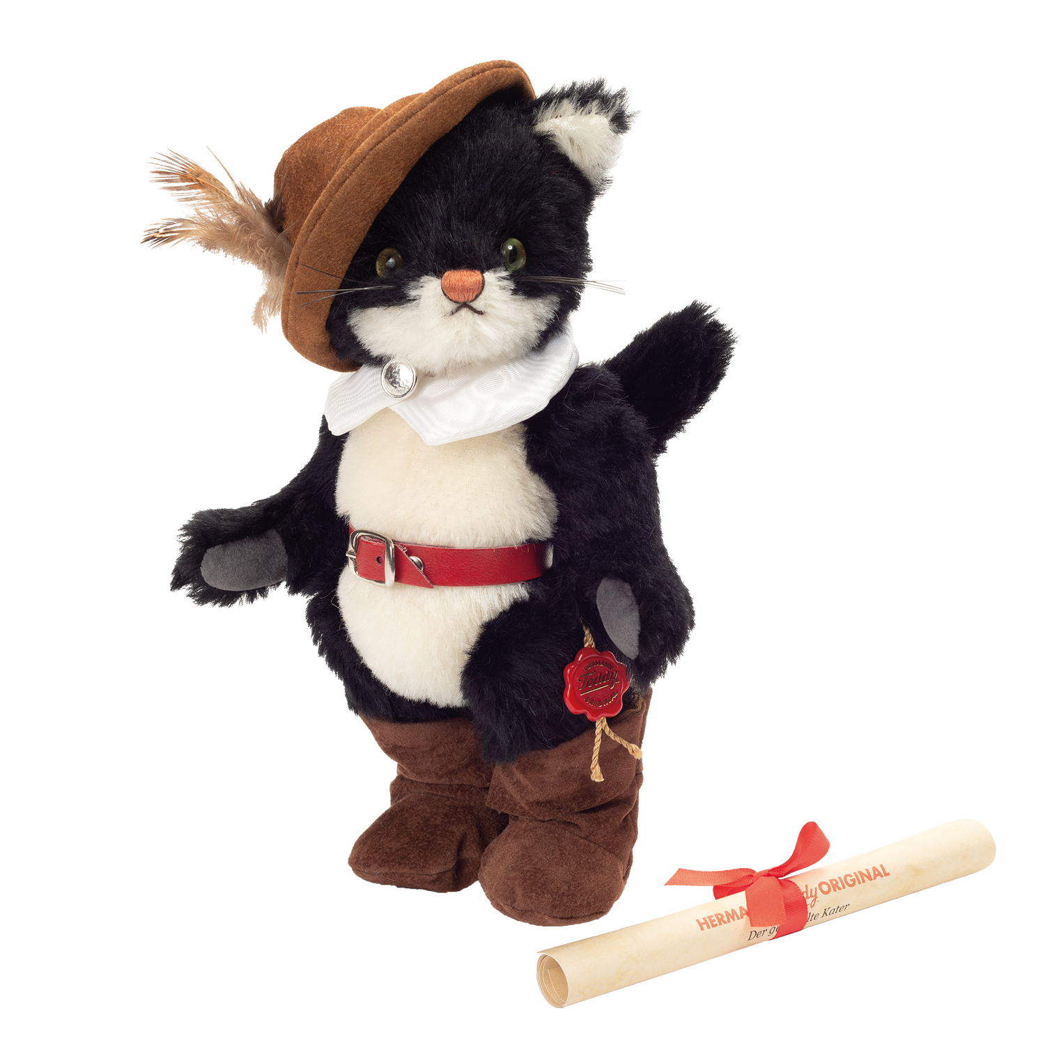 Chat Botté de Collection en Peluche – Édition Limitée - Teddy Hermann