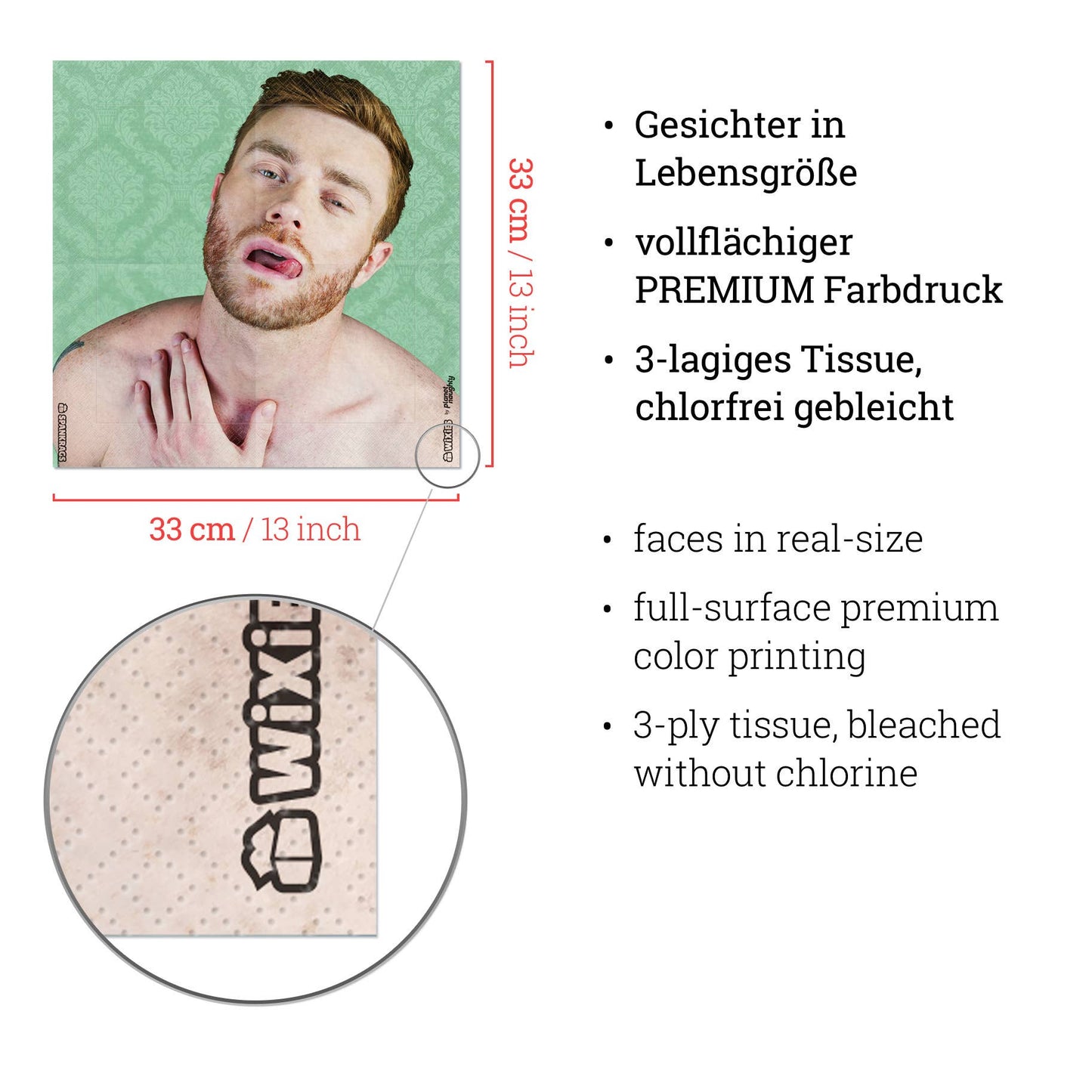 Wixies Jerk Wipes Tissue Box - Men