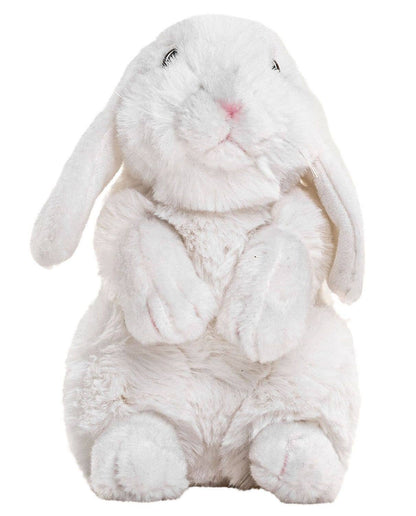 Peluche Lapin Bélier, assis (blanc)