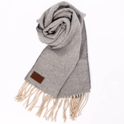 Grey wool scarf