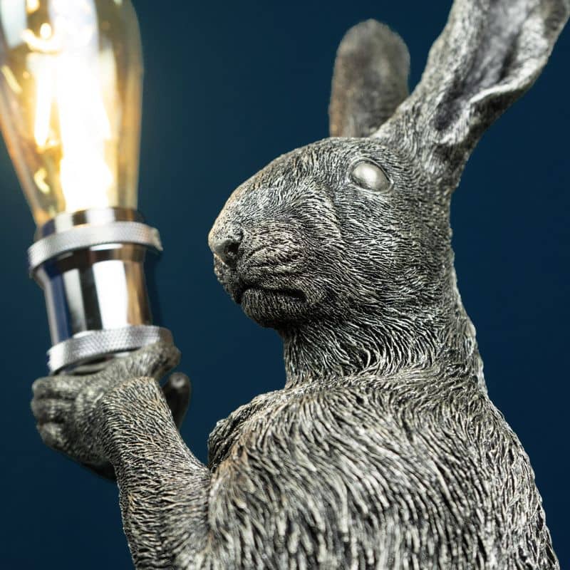 Meister Rabbit Table Lamp, Silver