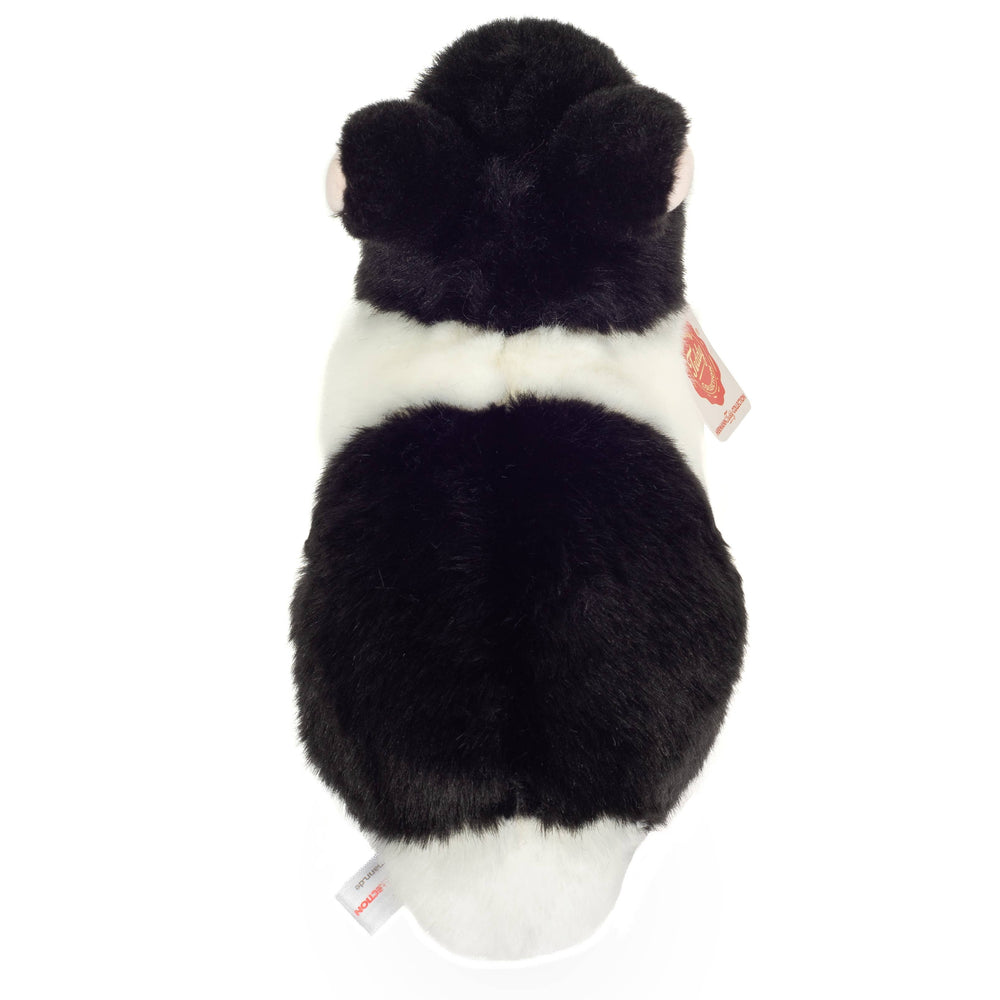 Schwarz-Weißer Hase Kuscheltier – 23 cm