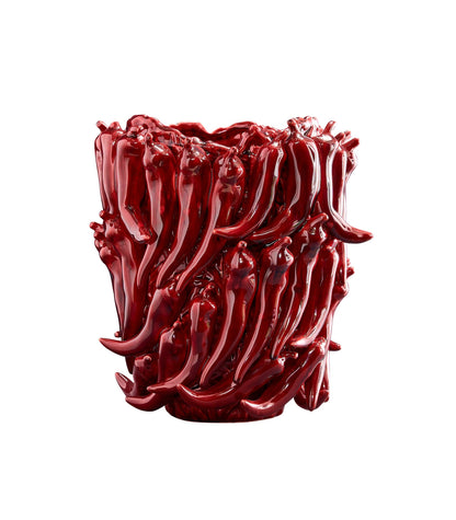 Chili vase, burgundy