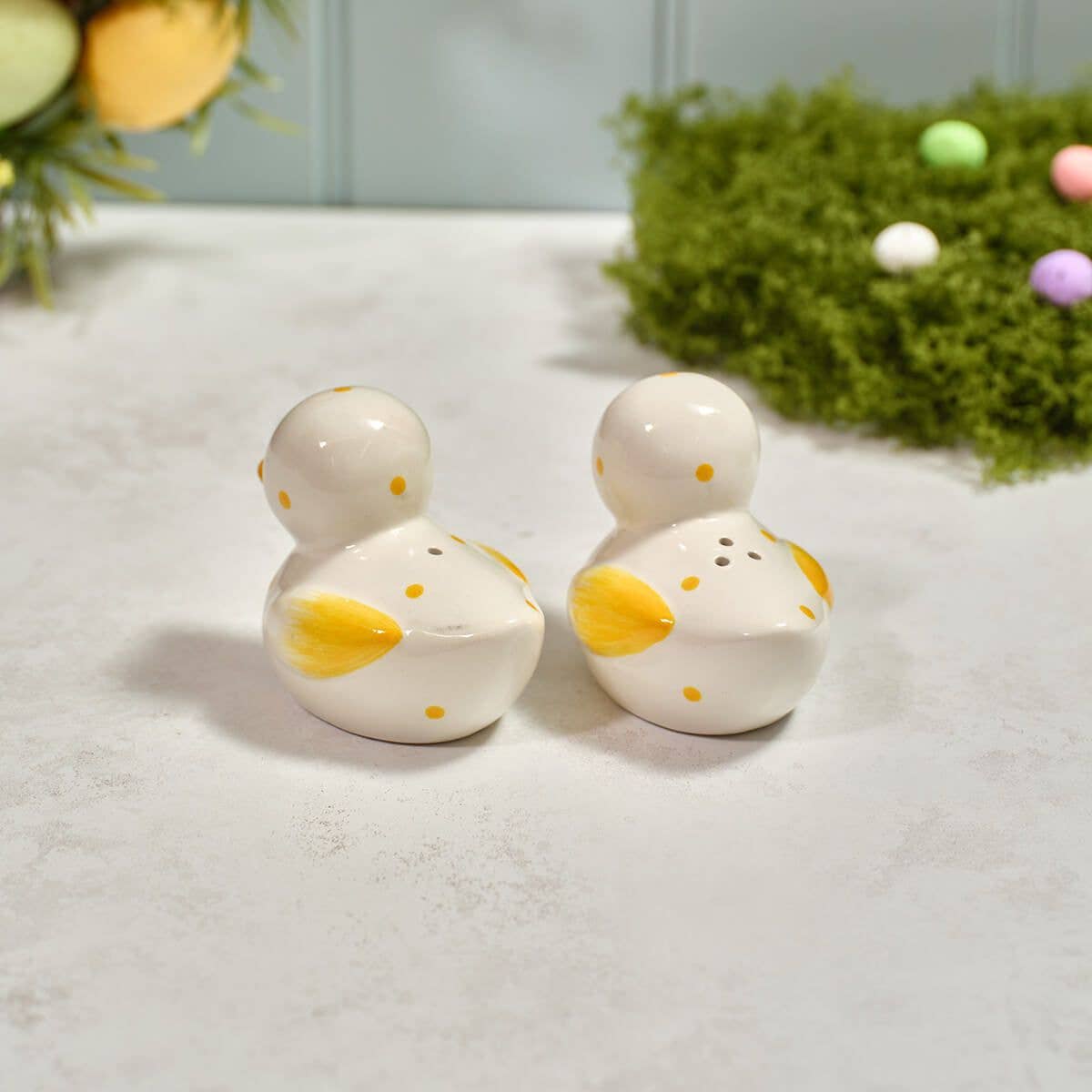 Salière et poivrière Canards à pois