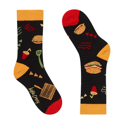 Children's socks in cotton, durable and fun. Burger
