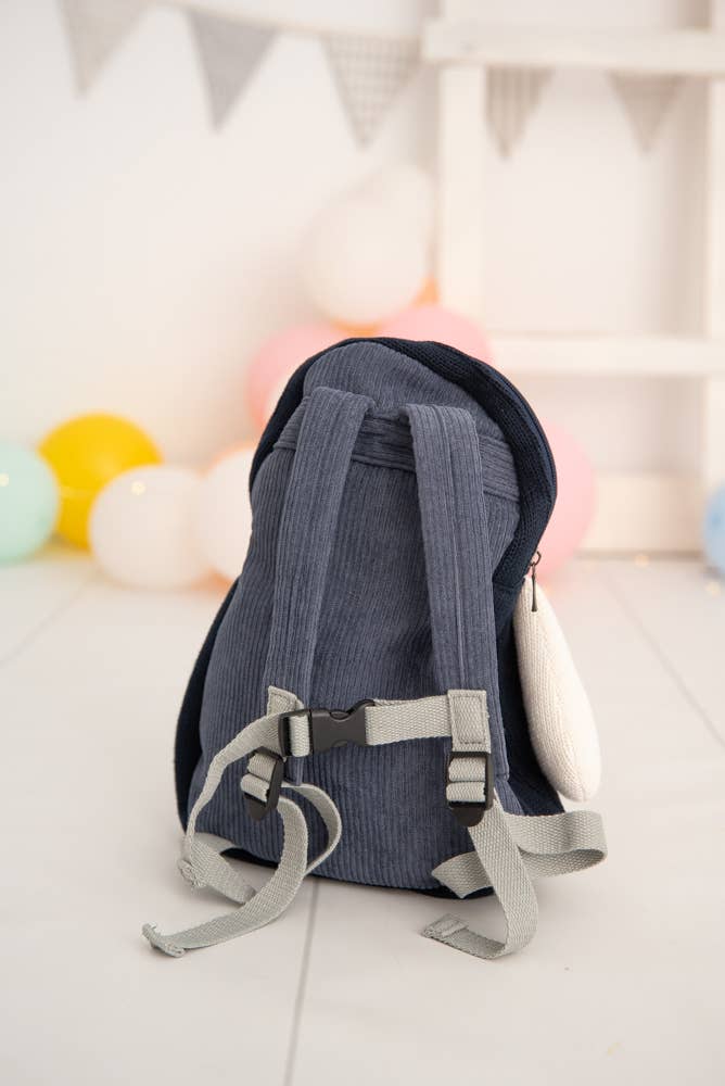 Crochet Penguin Backpack – Blue and White