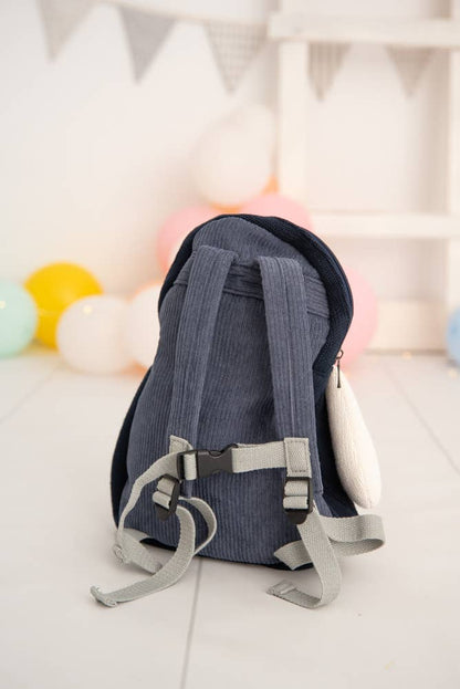 Crochet Penguin Backpack – Blue and White