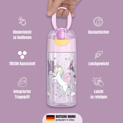 Kids' water bottle, lightweight - Unicorn