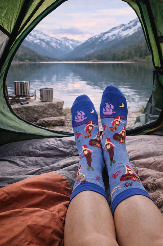Mermaid socks in the moonlight