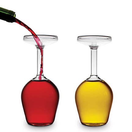 Spilled wine glass