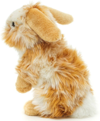 Plush rabbit with lion's head, standing (gold)