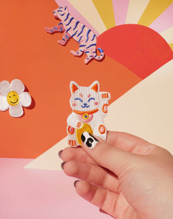 Lucky Cat Iron-on Patch