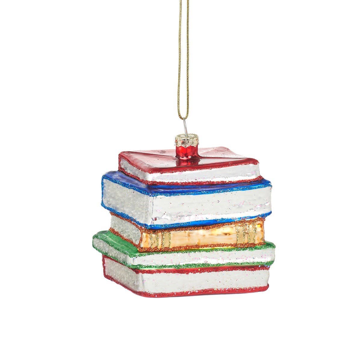 Boules de Noël en forme de pile de livres