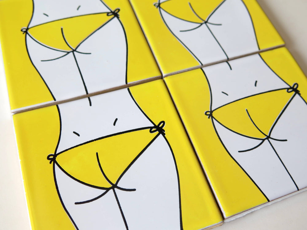 Sous-verres en céramique Bikini Design