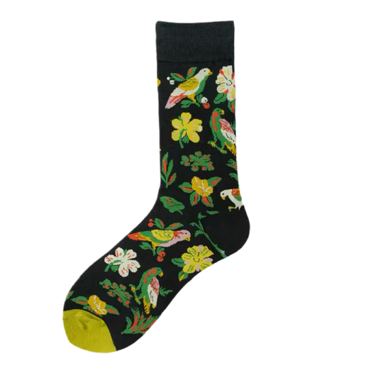 Exotic Birds & Flowers Socks