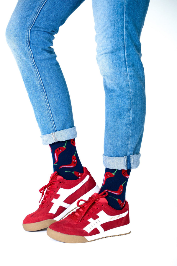 Happy Chili Pepper Socks