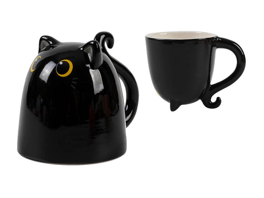 3D Mug to flip Black cat