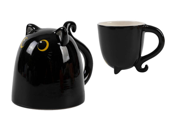3D Mug to flip Black cat